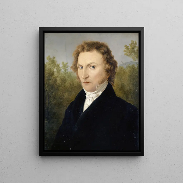Portrait of the artist's brother-in-law, Dr. Johannes Kissel Miville - Jakob Christoph Miville — framed artwork on a wall