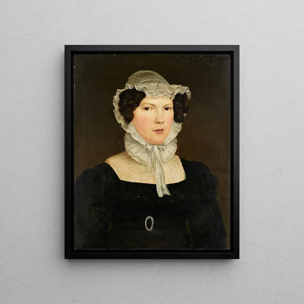 Portrait of the artist's sister-in-law Rosina Miville Krug - Jakob Christoph Miville — framed artwork on a wall