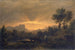 River landscape painting with the flight into Egypt - Jakob Christoph Miville — artwork view