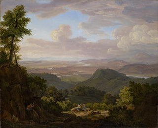 Vue de la carrière de Muttenz vers Bâle et les plaines du Rhin - Jakob Christoph Miville — artwork view