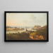 The Rhine at Koblenz overlooking the castle and the Ehrenbreitstein fortress - Jakob Diezler — framed artwork on a wall