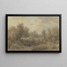 a boat with a ferryman stopping ashore - Jakob Maurer — framed artwork on a wall
