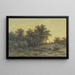 Lisière de forêt avec rivière au crépuscule - Jakob Maurer — framed artwork on a wall