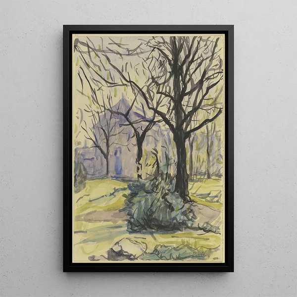 Garden at the Liebighaus - Jakob Nussbaum — framed artwork on a wall