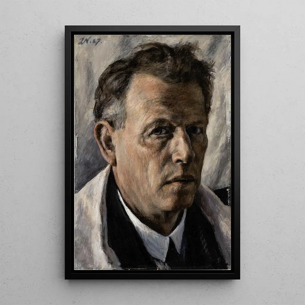 Self-portrait Painting - Jakob Nussbaum — framed artwork on a wall