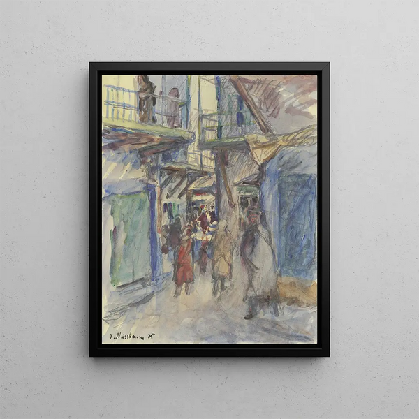 Rue de Tibériade - Jakob Nussbaum — framed artwork on a wall