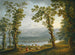 View through the Volturno River towards Alife, Piedimonte Matese, and the mountains of Matese rising beyond - Jakob Philipp Hackert — artwork view