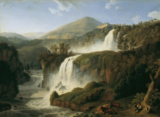 La grande cascade de Tivoli près de Rome - Jakob Philipp Hackert — artwork view