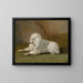 Portrait of a Poodle - Jakob Philipp Hackert — framed artwork on a wall
