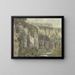 Roman Ruins with a Large Arch and Walls Overgrown by Plants - Jakob Philipp Hackert — framed artwork on a wall