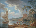 View of the pottery of Marieberg near Stockholm with boats and fishermen - Jakob Philipp Hackert — artwork view