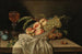 a variety of fruits in a bowl, a glass of wine, and a cloth on a table - Jakob Samuel Beck — artwork view