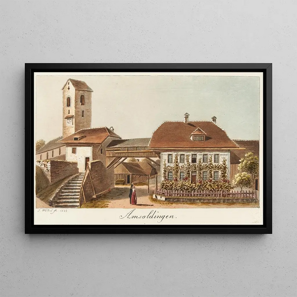 Amsoldingen - Jakob Samuel Weibel — framed artwork on a wall