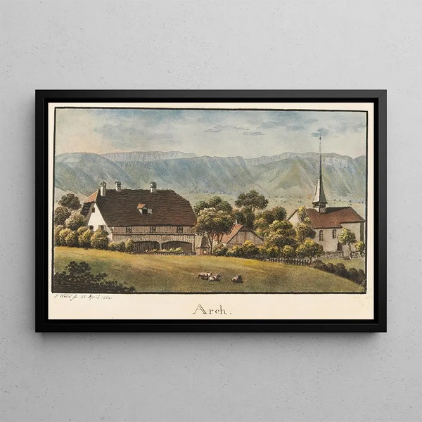 Arc Painting - Jakob Samuel Weibel — framed artwork on a wall