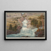 Waterfall of the Rhine - Jakob Samuel Weibel — framed artwork on a wall