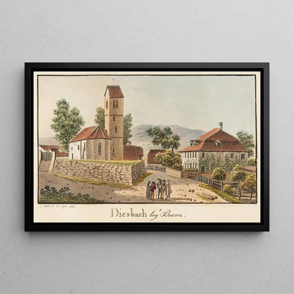Diesbach near Büren - Jakob Samuel Weibel — framed artwork on a wall