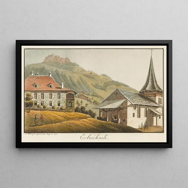 Erlenbach - Jakob Samuel Weibel — framed artwork on a wall