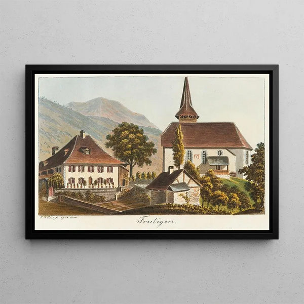 Frutigen Painting - Jakob Samuel Weibel — framed artwork on a wall