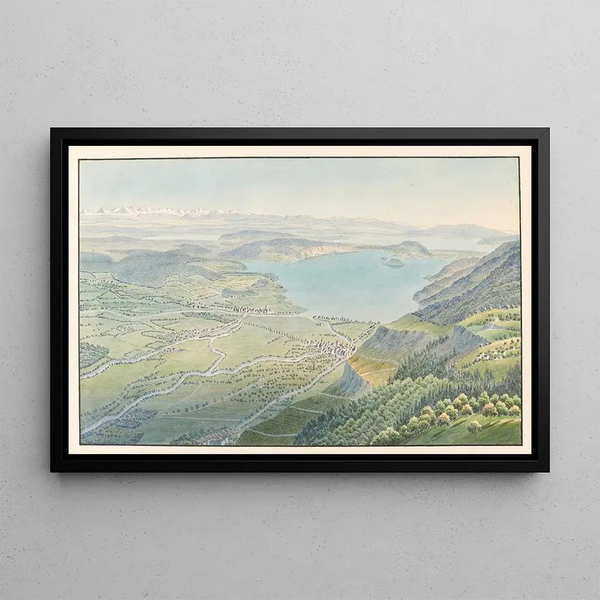 Region of Bienne and Nidau - Jakob Samuel Weibel — framed artwork on a wall