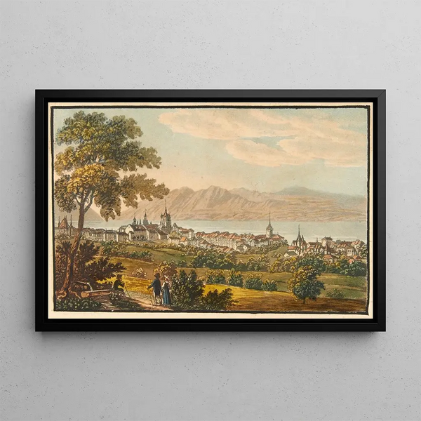 Lausanne, capital city of the canton of Vaud - Jakob Samuel Weibel — framed artwork on a wall