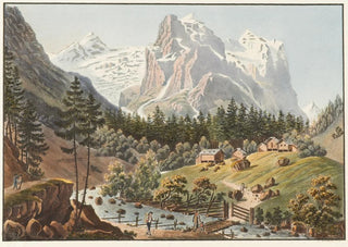 the Glacier of Rosenlaui on Mount Scheidegg in the Oberhasli Valley - Jakob Samuel Weibel — artwork view