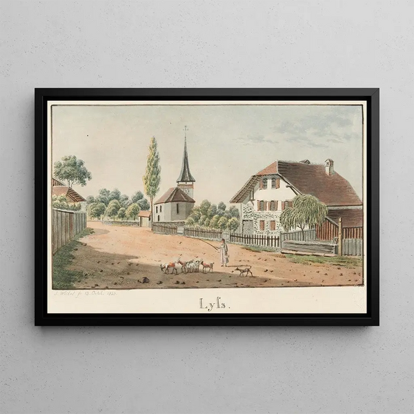 Lyss - Jakob Samuel Weibel — framed artwork on a wall