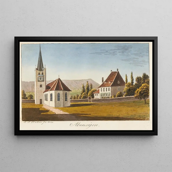 Münsingen - Jakob Samuel Weibel — framed artwork on a wall