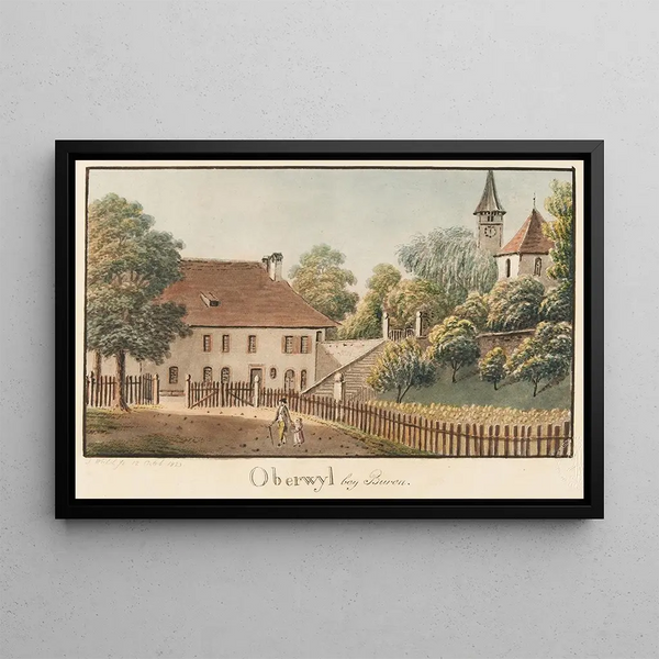 Oberwil near Bren - Jakob Samuel Weibel — framed artwork on a wall