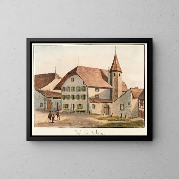 Château d'Arberg - Jakob Samuel Weibel — framed artwork on a wall