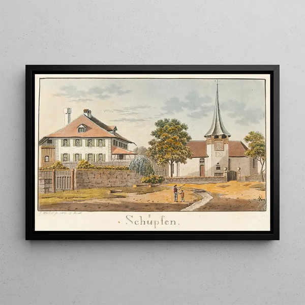 Schöpfen - Jakob Samuel Weibel — framed artwork on a wall