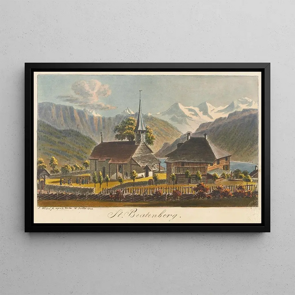 Saint Beatenberg Painting - Jakob Samuel Weibel — framed artwork on a wall