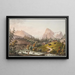 View of the Rosenlaui Glaciers on Mount Scheidegg in the Oberhasli Valley - Jakob Samuel Weibel — framed artwork on a wall