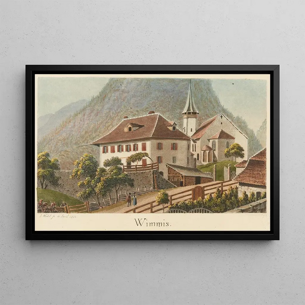 Wimmis - Jakob Samuel Weibel — framed artwork on a wall