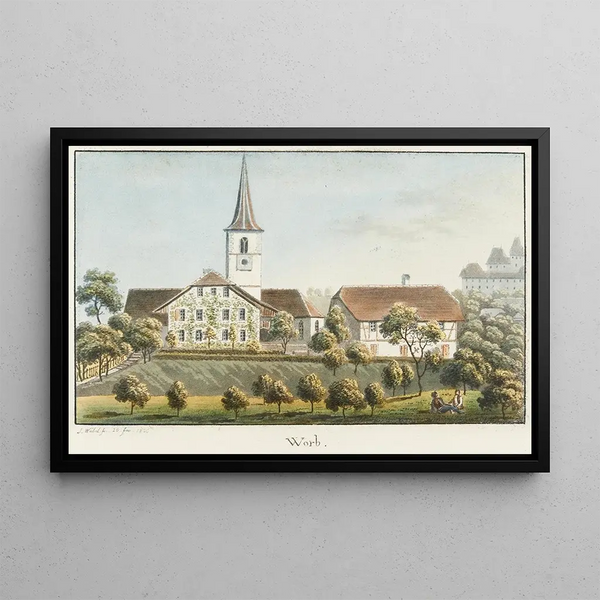 Worb Painting - Jakob Samuel Weibel — framed artwork on a wall