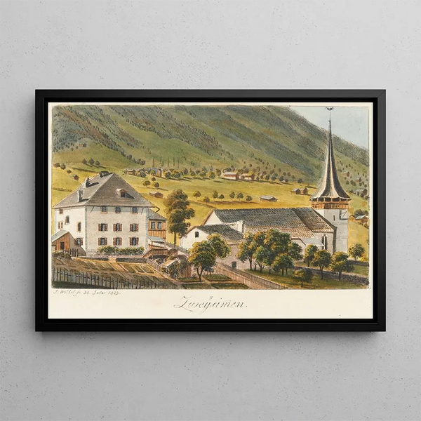 Zweisimmen Painting - Jakob Samuel Weibel — framed artwork on a wall