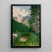 Landscape painting with Maksymilian Gierymski's tomb - Jakub Juszczyk — framed artwork on a wall