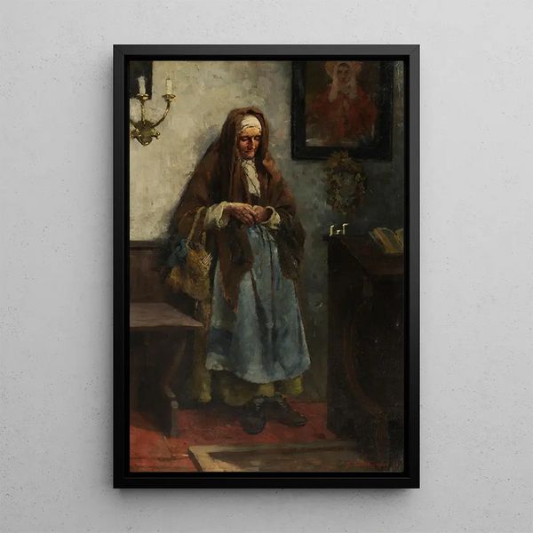 In the church - Jakub Schikaneder — framed artwork on a wall