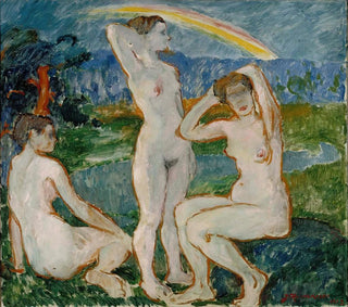 Sketch of women bathing - Jalmari Ruokokoski — artwork view