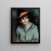 Woman wearing a hat - Jalmari Ruokokoski — framed artwork on a wall