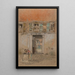 Interior courtyard painting on gray and red canal - James Abbott McNeill Whistler — framed artwork on a wall