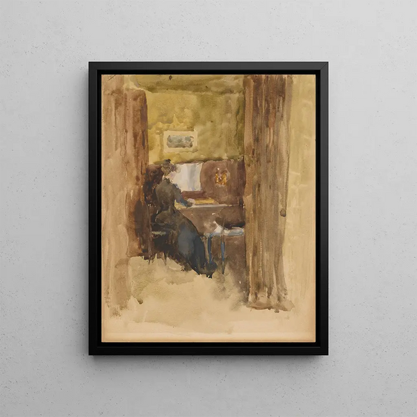 Bravura in brown - James Abbott McNeill Whistler — framed artwork on a wall