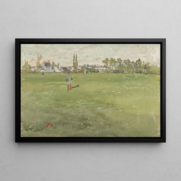 Green and Silver Beaulieu Touraine - James Abbott McNeill Whistler — framed artwork on a wall