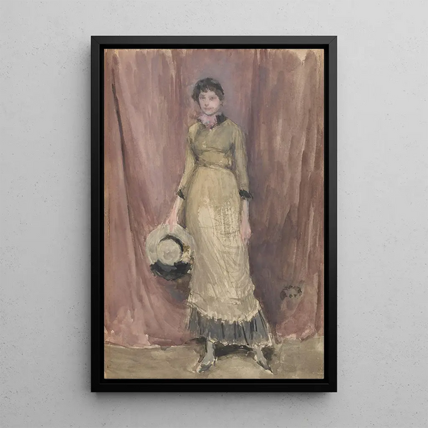 Harmony in violet and amber - James Abbott McNeill Whistler — framed artwork on a wall