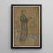 a Japanese woman painting a fan - James Abbott McNeill Whistler — framed artwork on a wall