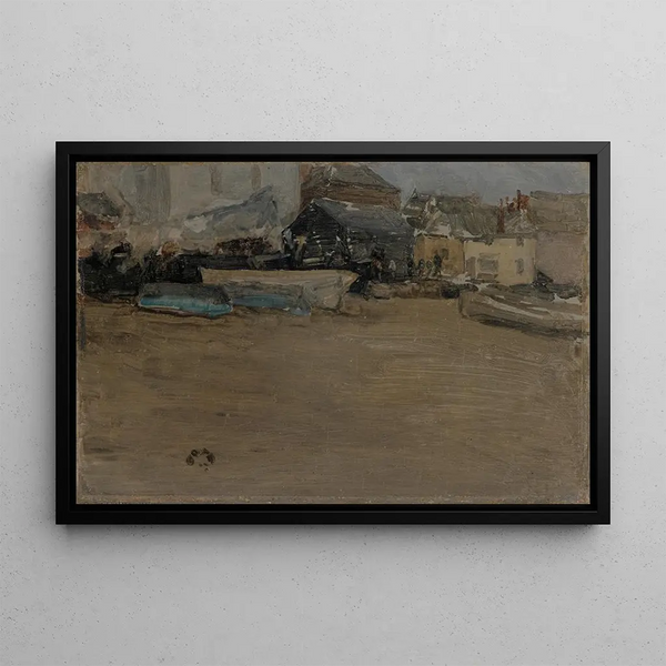 Low tide - James Abbott McNeill Whistler — framed artwork on a wall