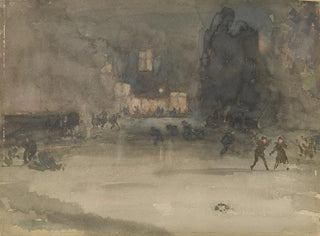 Nocturne in Amsterdam in Winter - James Abbott McNeill Whistler — artwork view