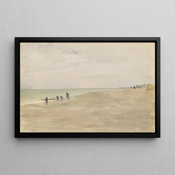 Plage d'Opale - James Abbott McNeill Whistler — framed artwork on a wall
