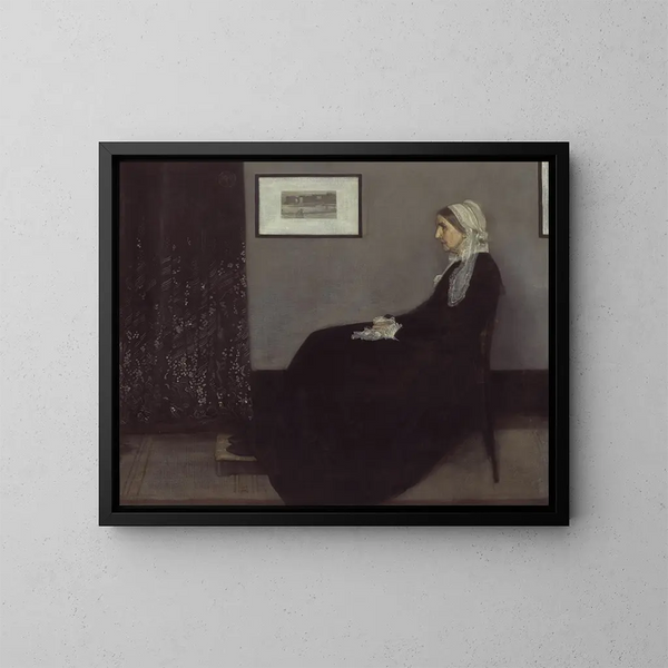 Portrait of the artist's mother - James Abbott McNeill Whistler — framed artwork on a wall