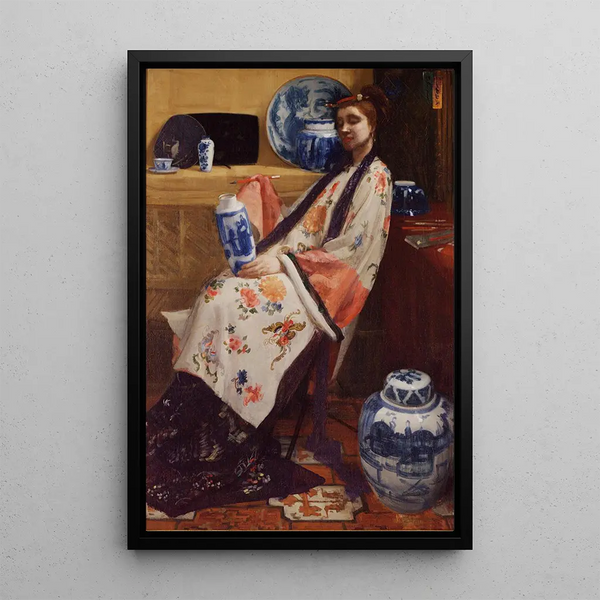 Purple and Pink La Lange Leizen des six marques - James Abbott McNeill Whistler — framed artwork on a wall