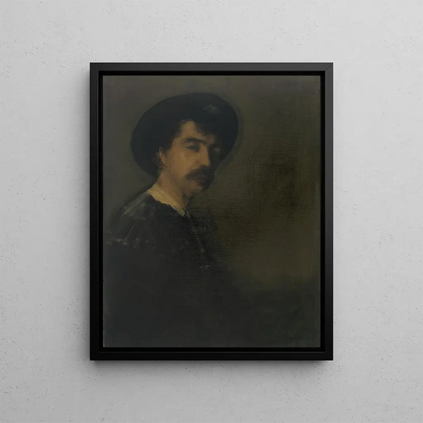 Self-portrait - James Abbott McNeill Whistler — framed artwork on a wall